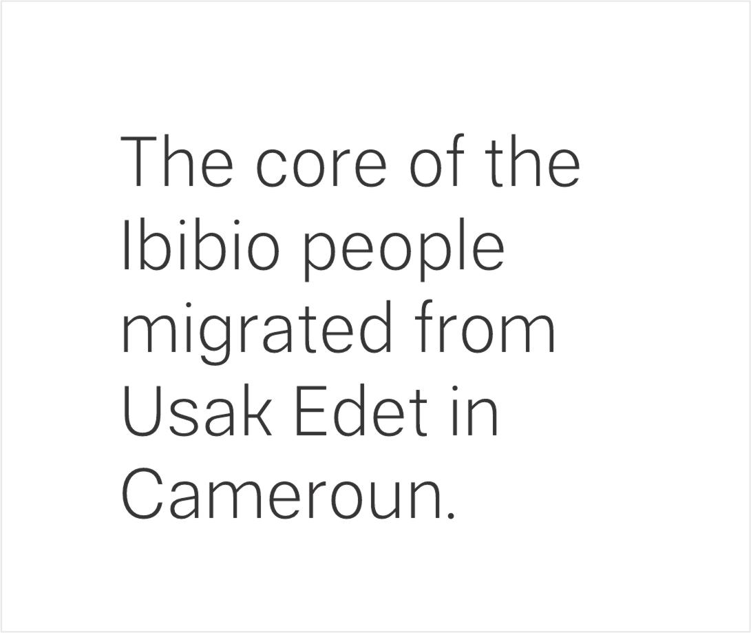 Ibibio People Migration from Cameroun